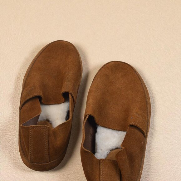 Vince Atlee Shearling Loafers | Size 8 Brown - Picture 4 of 7